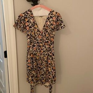 Abstract animal print romper